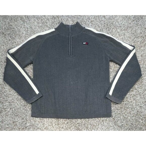 Vintage Abercrombie And Fitch Sweater Mens Small Grey Quarter Zip Y2K - Picture 1 of 7